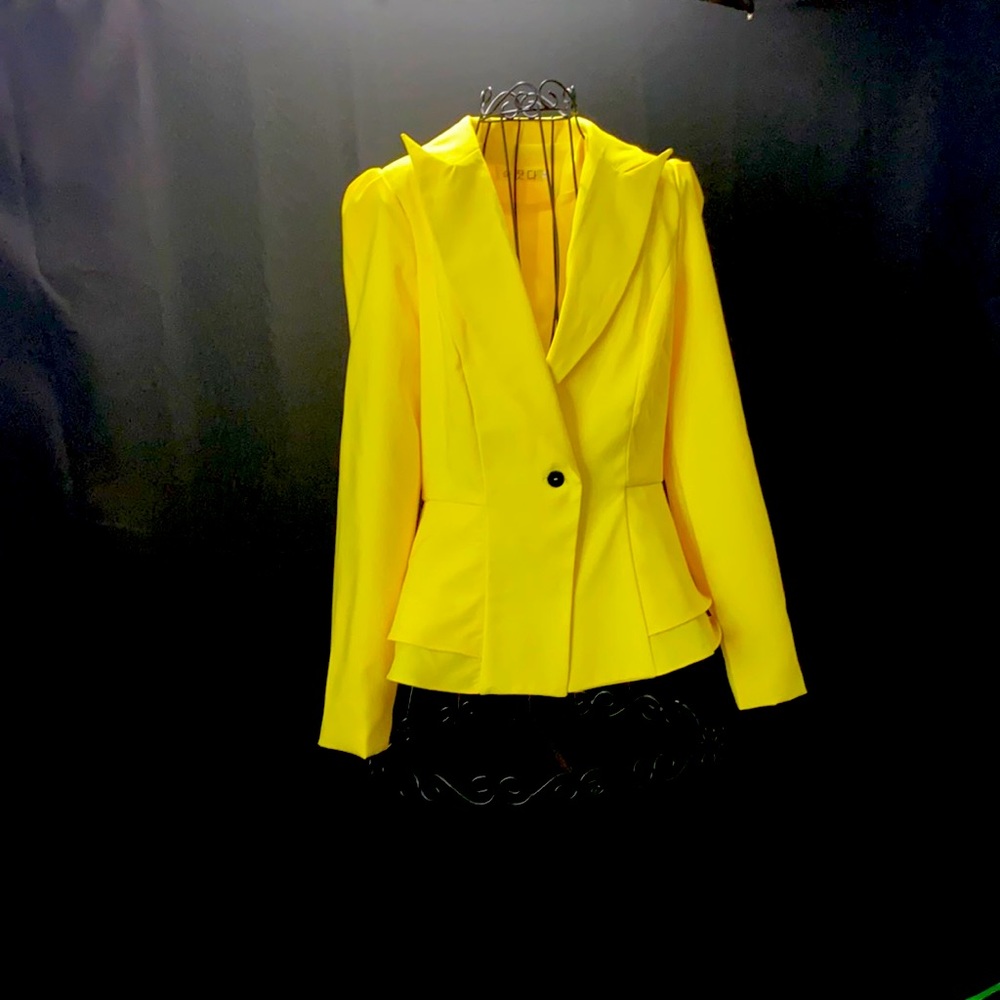 Neon yellow blazer